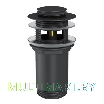 Умывальник Lauter 21487-50 (клапан 21190B + сифон 21635B, черный матовый) картинка 6